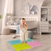 Mata sensoryczna puzzle montessori do masażu stóp 8 elementów pastelowe