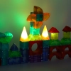 Klocki magnetyczne konstrukcyjne świecące elementy figury 3D 134 el.
