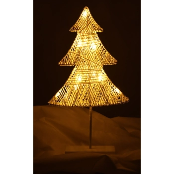 Choinka świecąca dekoracja świąteczna 10 LED 39 cm ciepły biały