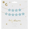 Baner napis na baby shower gwiazdki jasnoniebieskie 290cm x 16,5cm