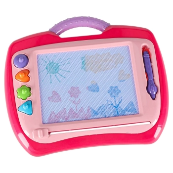 Tablica magnetyczna tablet do rysowania znikopis stempelki różowy XL