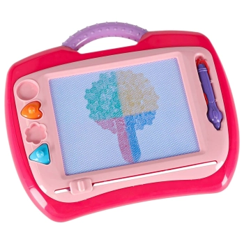 Tablica magnetyczna tablet do rysowania znikopis stempelki różowy XL