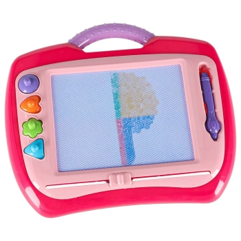 Tablica magnetyczna tablet do rysowania znikopis stempelki różowy XL