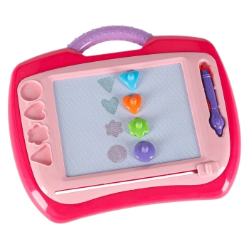 Tablica magnetyczna tablet do rysowania znikopis stempelki różowy XL