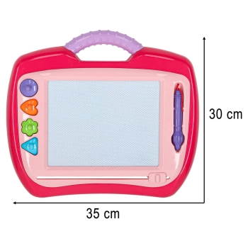 Tablica magnetyczna tablet do rysowania znikopis stempelki różowy XL