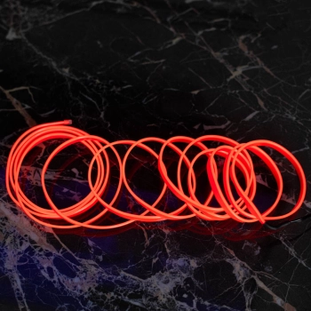 Oświetlenie ambientowe LED do samochodu auta USB 12V taśma 5m czerwona