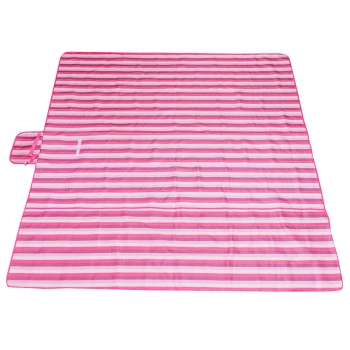 Mata plażowa wodoodporna koc piknikowy plażowy składany torba XXL 200x200cm różowa
