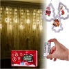 Kurtyna LED na okno girlanda świąteczna choinkowa 3 m 125 LED