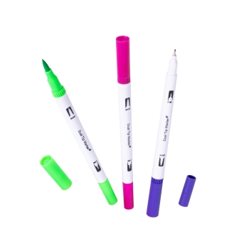 Flamastry mazaki cienkopisy dwustronne zestaw w walizce 100 kolorów