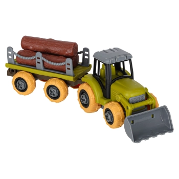 Farma traktor z przyczepą ciągnik do skręcania konie śrubokręt