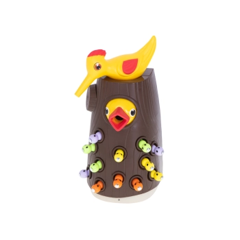 Gra montessori magnetyczna nakarm ptaszka złap robaczka głodny dzięcioł