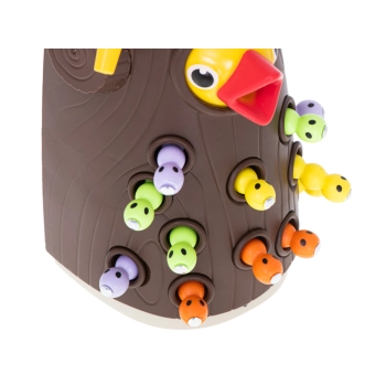 Gra montessori magnetyczna nakarm ptaszka złap robaczka głodny dzięcioł