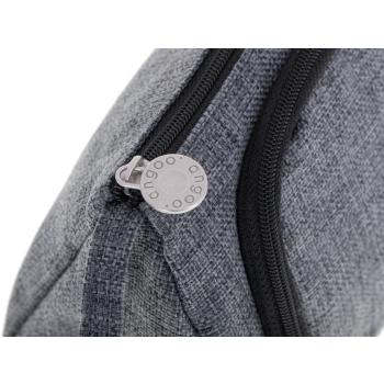 Piórnik szkolny dwukomorowy saszetka kosmetyczka rozkładany 3w1 szary