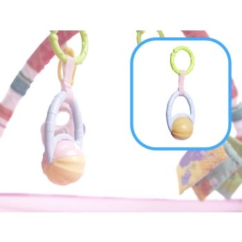 Mata Edukacyjna z pałąkami Basen z piłeczkami różowa