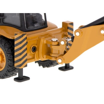 Koparka ładowarka metalowa z ruchomymi łyżkami Die-Cast H-toys 1704 1:50