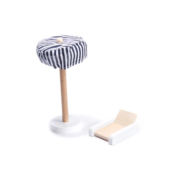 Domek dla lalek drewniany MDF mebelki 78cm czarny LED