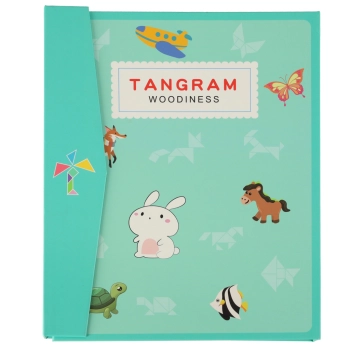 Tangram książeczka magnetyczna układanka montessori klocki gra logiczna 3D