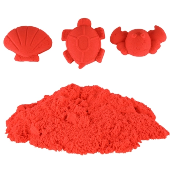Piasek dla dzieci 1kg w woreczku czerwony