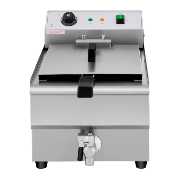 Frytownica nastawna gastronomiczna elektryczna z kranem 230 V 3500W 16 L