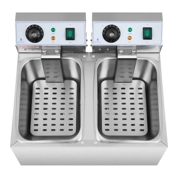 Frytownica podwójna gastronomiczna elektryczna 230 V 2 x 3200W 2 x 8 L
