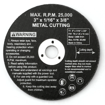 Tarcza do szlifierki pneumatycznej MSW 75mm 3'' METAL