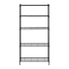 Regał magazynowy druciany ażurowy kolor czarny 180x90x35cm do 150kg