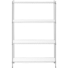 Regał warsztatowy chromowany ażurowy 4 półki + 4 maty do 1 t 1000 kg 120x45x180 cm