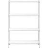 Regał warsztatowy chromowany ażurowy 4 półki + 4 maty do 1 t 1000 kg 120x45x180 cm