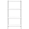 Regał warsztatowy chromowany druciany 4 półki + 4 maty do 1 t 1000 kg 90x45x180 cm