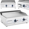 Grill gazowy podwójny gładki nastawny nierdzewny na gaz ziemny 2x 3.1 kW 0.02 bar 74.5 x 40 cm