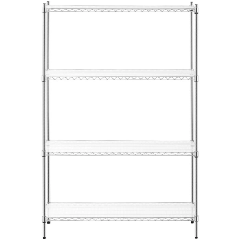 Regał warsztatowy chromowany ażurowy 4 półki + 4 maty do 1 t 1000 kg 120x45x180 cm