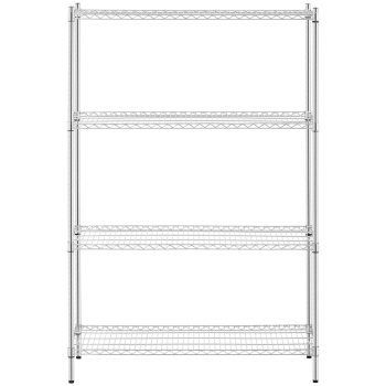 Regał warsztatowy chromowany 4 półki ażurowe do 1 t 1000 kg 120x45x180 cm