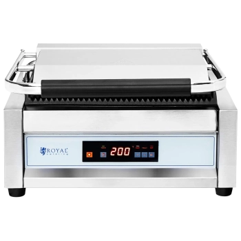 Grill kontaktowy ryflowany sterowany elektronicznie 34 x 23 cm 2200 W