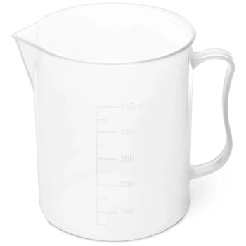 Zlewka laboratoryjna plastikowa z podziałką 500 ml - 10 szt.