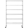 Regał magazynowy druciany ażurowy na kółkach 6 półek do 90 kg 120x45x189 cm