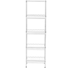 Regał druciany metalowy do magazynu garderoby 5 koszy 45 x 35 x 152 cm do 100 kg