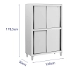 Szafa gastronomiczna magazynowa ze stali nierdzewnej drzwi suwane 120 kg 120 x 50 x 180 cm