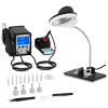 Stacja lutownicza kolbowa HOT AIR 70W LCD S-LS-45 S - ZESTAW 21el.