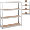 Regał magazynowy metalowy 4 półki 600 kg 160 x 40 x 180 cm szary