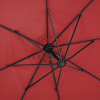 Parasol ogrodowy na wysięgniku okrągły uchylny śr. 300 cm bordowy