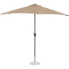 Półparasol przyścienny balkonowy tarasowy półokrągły 270 x 135 cm kremowy