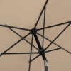 Parasol ogrodowy okrągły duży uchylny z korbką śr. 300 cm szarobrązowy