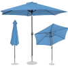 Parasol ogrodowy okrągły duży uchylny z korbką śr. 300 cm niebieski