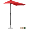 Półparasol przyścienny balkonowy tarasowy półokrągły 270 x 135 cm czerwony