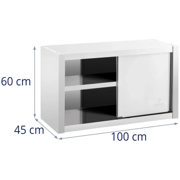 Szafa ścienna gastronomiczna z drzwiami przesuwanymi STAL 100 x 45 x 60 cm