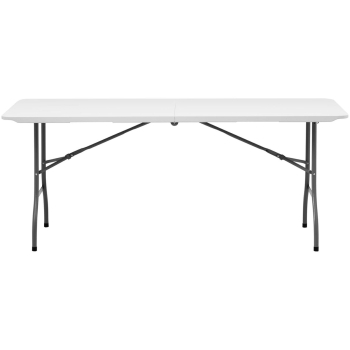 Stół cateringowy ogrodowy składany biały do 150 kg 180 x 75 x 74 cm