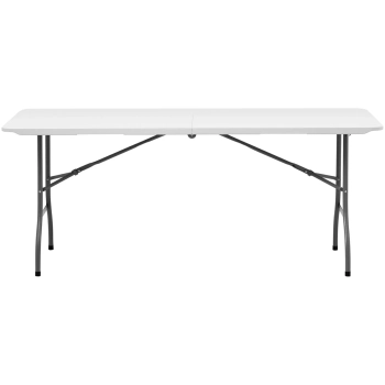 Stół cateringowy ogrodowy składany biały do 150 kg 180 x 75 x 74 cm