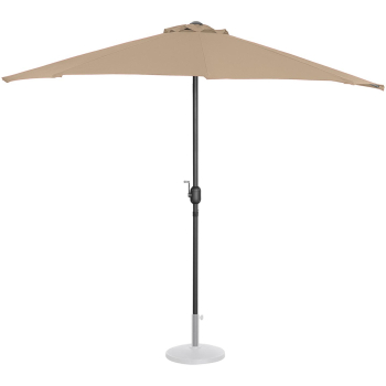 Półparasol przyścienny balkonowy tarasowy półokrągły 270 x 135 cm kremowy