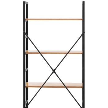 Regał na książki dekoracje ze stalową ramą loft industrialny maks. 150 kg 4 PÓŁKI