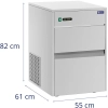 Barowa kostkarka maszyna do kostek lodu 50 kg/dzień 13 kg 350 W
